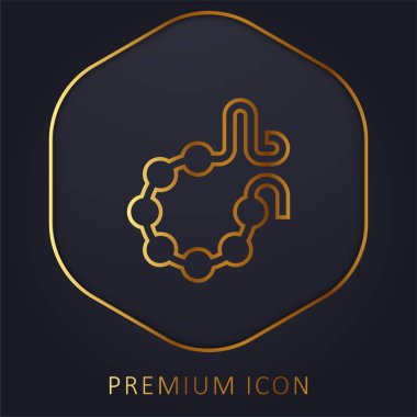 Bilezik altın çizgi prim logosu veya simgesi