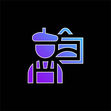 Sanatçı mavi gradyan vektör simgesi