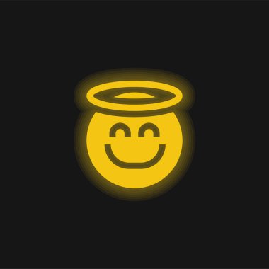 Melek sarısı parlak neon simgesi