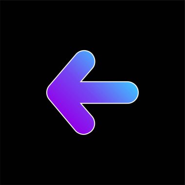 Sol mavi eğimli vektör simgesini gösteren ok