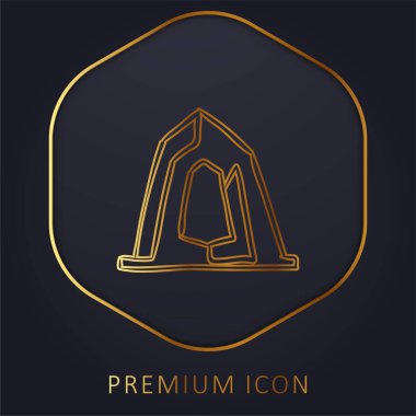 Sanatsal Yapı Anıtı Altın Hat prim logosu veya simgesi