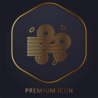 Hava altın çizgisi prim logosu veya simgesi