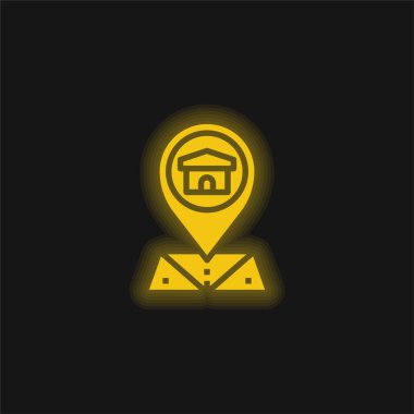 Adres: Parlayan sarı neon simgesi