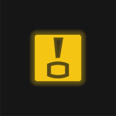 Bitacoras Logosu sarı parlak neon simgesi