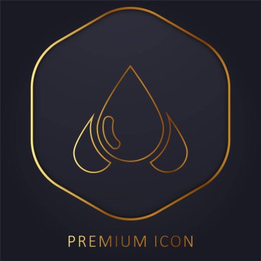 Blood Sample golden line premium logo or icon clipart