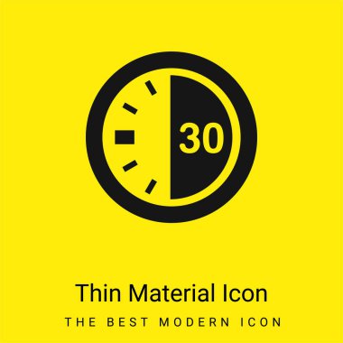 30 Seconds On A Timer minimal bright yellow material icon clipart