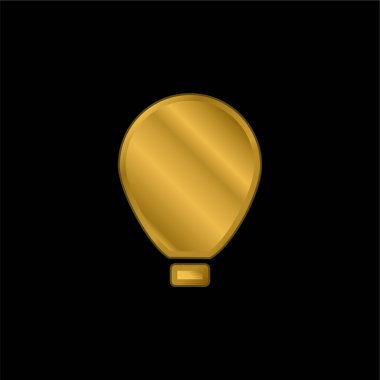 Büyük Hava Balonu altın kaplama metalik simge veya logo vektörü