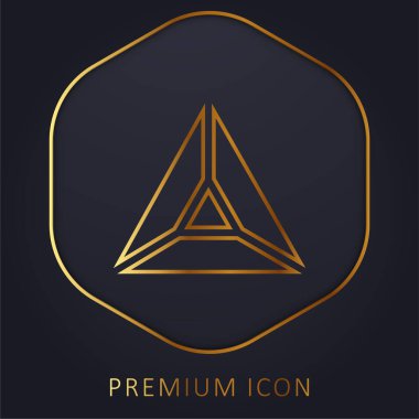 Ametist altın çizgisi prim logosu veya simgesi