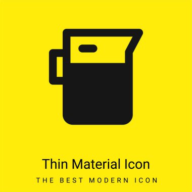 Beaker minimal bright yellow material icon clipart