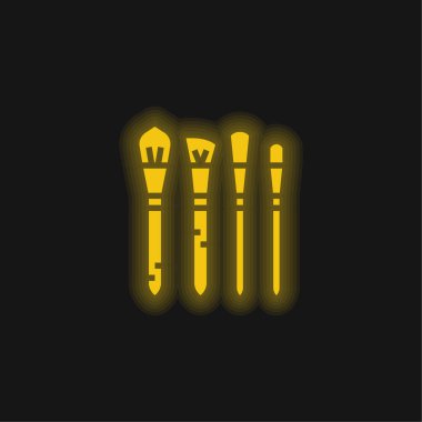 Kızarık sarı parlak neon simgesi