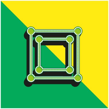 Bounding Box Green and yellow modern 3d vector icon logo clipart