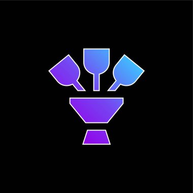 Buket mavi gradyan vektör simgesi