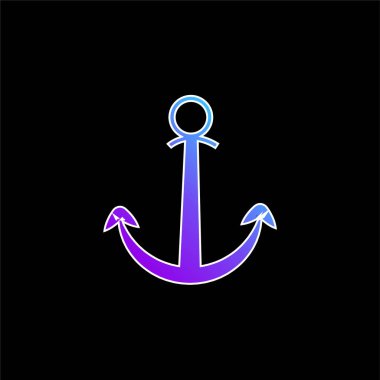 Anchor Symbol For Interface blue gradient vector icon clipart