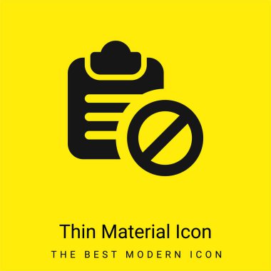 Yasaklanmış en az sarı madde simgesi