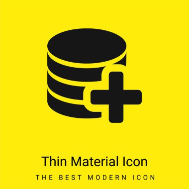 Veritabanı minimal parlak madde simgesi ekle