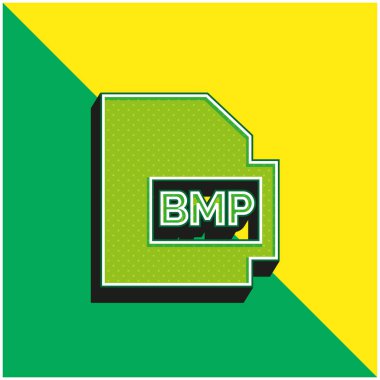Bmp Green and yellow modern 3d vector icon logo clipart
