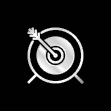 Okçuluk gümüş kaplama metalik simge