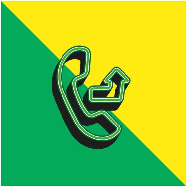 Giden Okla Auricular Yeşil ve Sarı 3D vektör logosu
