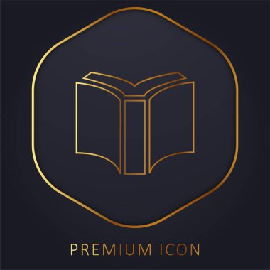 Kara Kapak Kitabı Geri Görünüm Altın Hat prim logosu veya simgesi