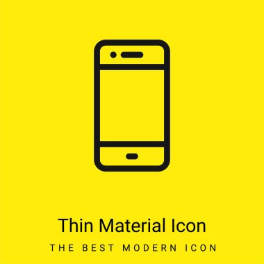 Big Telephone minimal bright yellow material icon clipart