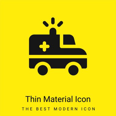 Ambulans en düşük düzeyde parlak sarı malzeme simgesi