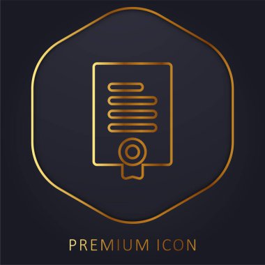 Altın çizgi prim logosu veya simgesi