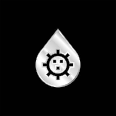 Kan gümüş kaplama metalik simge