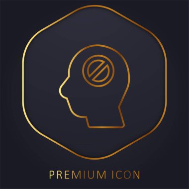 Blocked golden line premium logo or icon clipart