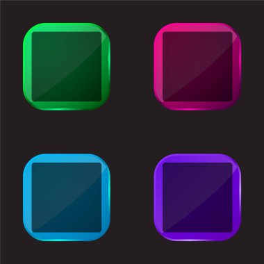 Dört renkli cam düğme simgesi