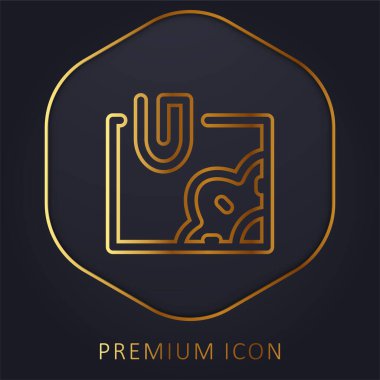 Resim altın çizgisi premium logosu ya da simgesi ekle