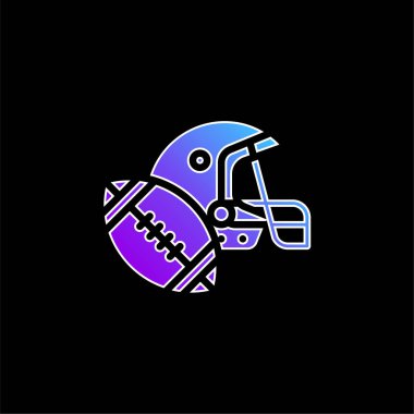 Amerikan futbolu mavi eğimli vektör simgesi