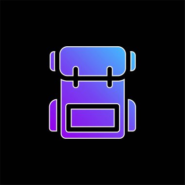 Sırt çantası mavi gradyan vektör simgesi