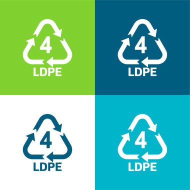 4 LDPE Düz 4 renk minimal simgesi