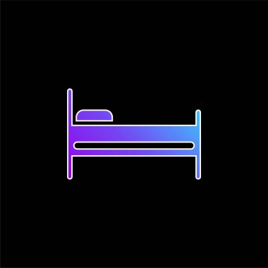 Yatak mavisi gradyan vektör simgesi