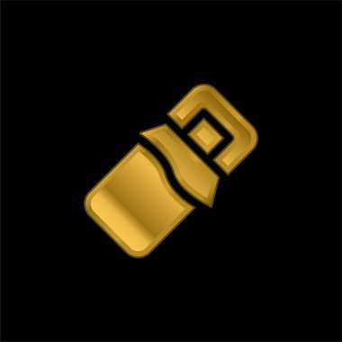 Çubuk altın kaplama metalik simge veya logo vektörü