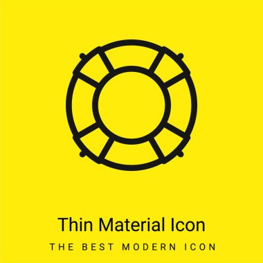 Big Lifesaver minimal bright yellow material icon clipart