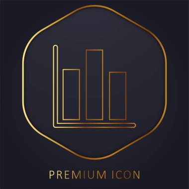 Çubuk Çizelgesi Altın Çizgi prim logosu veya simgesi