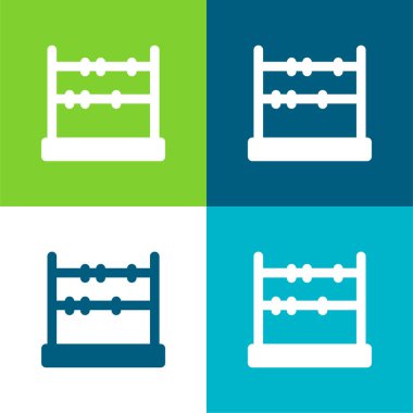 Abaküs Düz 4 renk en küçük simge kümesi