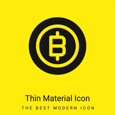 Bitcoin en az parlak sarı madde simgesi