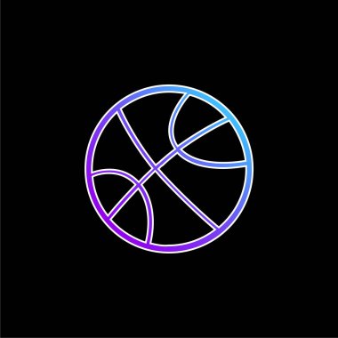 Ball For Sports blue gradient vector icon clipart