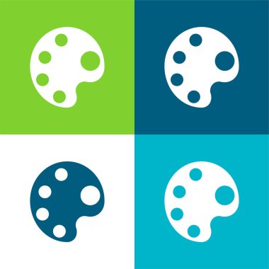 Büyük Boya Paleti Düz 4 renk en küçük simge kümesi