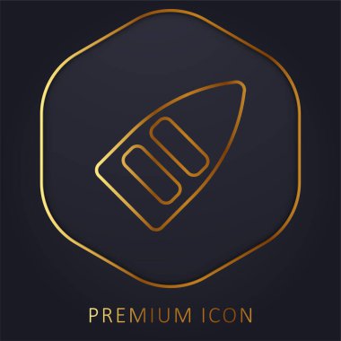 Tekne altın çizgisi prim logosu veya simgesi