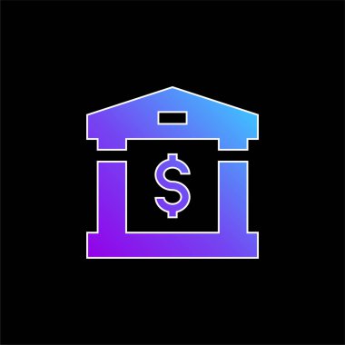 Bankanın mavi gradyan vektör simgesi