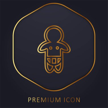 Bebek Bezi Giyen Sadece Altın Çizgi Logosu ya da Simgesi