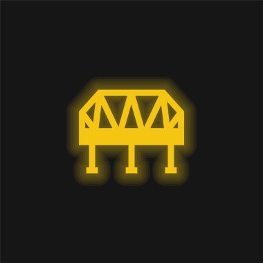 Köprü sarısı parlak neon simgesi