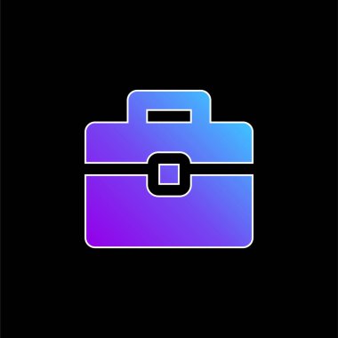 Evrak çantası mavi gradyan vektör simgesi