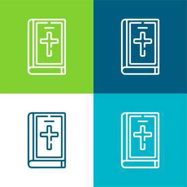 Bible Düz 4 renk en küçük simge kümesi