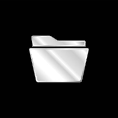 Siyah Dizin Gümüş Kaplama Metalik Simge