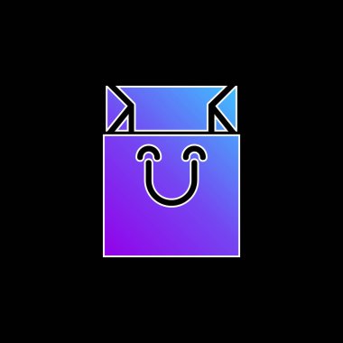 Mavi torba gradyan vektör simgesi