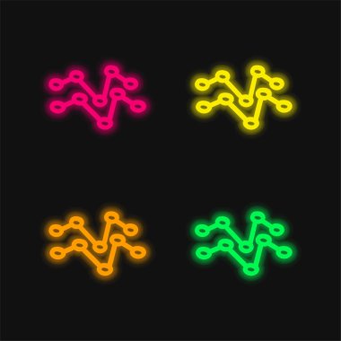 Analitik El Çizgileri Parlayan neon vektör simgesi